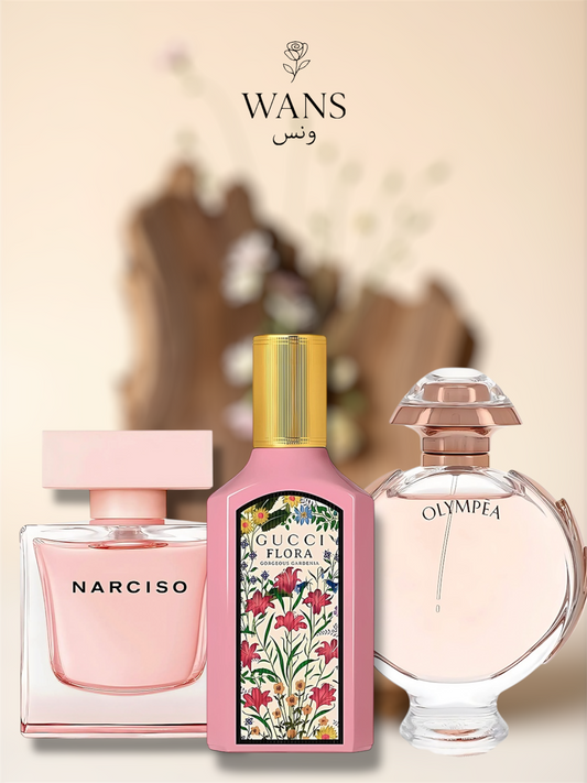 Olympéa 100ml + Gucci flower  100ml + Narciso Poudree 90 ml