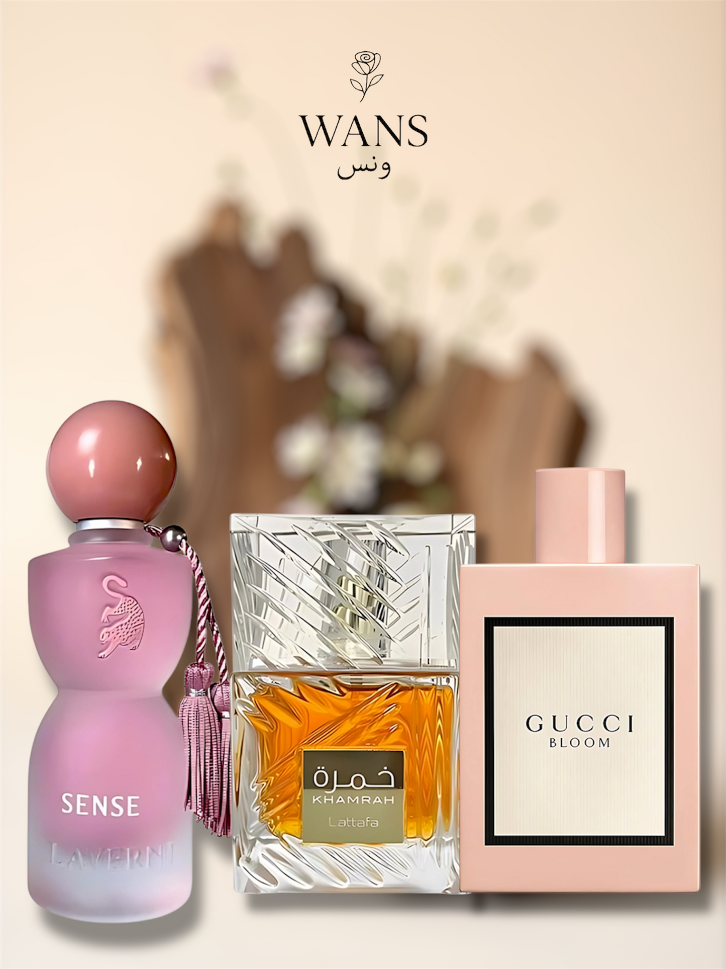 Gucci bloom 100ml +khamra 100ml +Sense Laverne 100ml